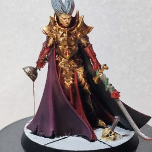 Karlina Von Carstein on ballroom floor painted figure Age of Sigmar